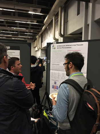 Alberto presenting his poster at CHI 2018